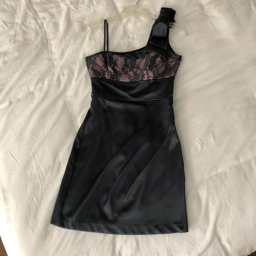 Silver and Pink Lace Dress